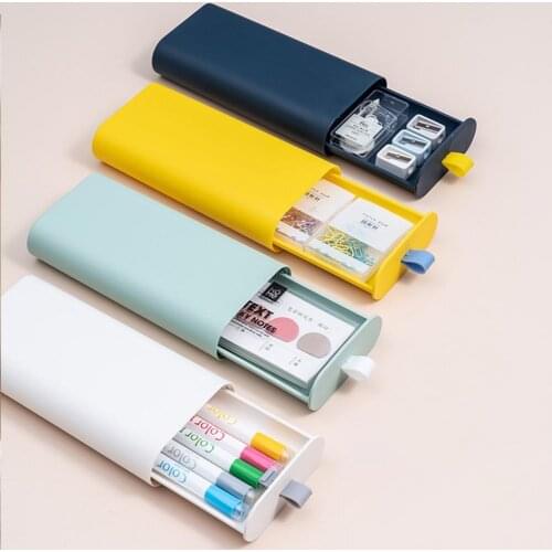 Self Stick Pencil Tray Desk Table Storage Drawer Organizer Box Under Desk Stand Self-adhesive under-drawer storage box