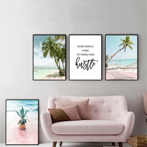 Modern Red Sea View Beach Conch Photography for Living Room Bedroom Canvas Painting Art Wall Home Decoration Printing Poster