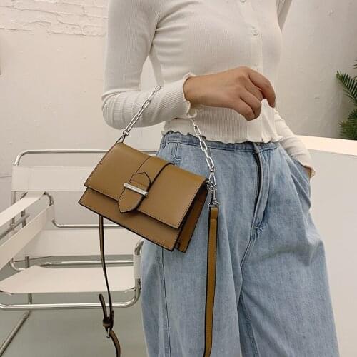 Bags for women 2021 solid leather chain luxury womens bag crossbody bags for women purses and handbags bolsa feminina