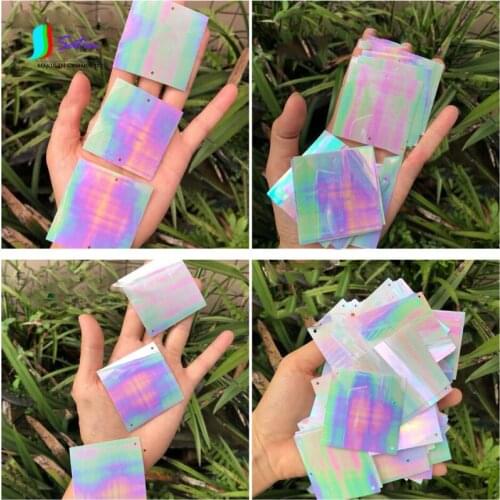 Wedding Party Propose Atmosphere Decorate Material 50mm Big Size Colorful Milk Craft Diy Sew Crafts Square Sequin S0059L