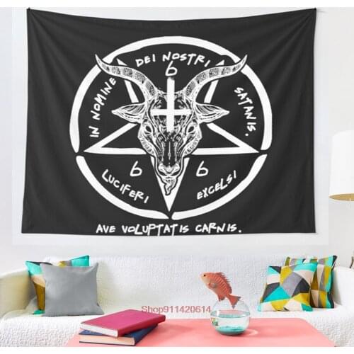 BAPHOMET SIGIL OF SATAN THE OCCULT tapestry More Size home living room bedroom decorative wall blanket