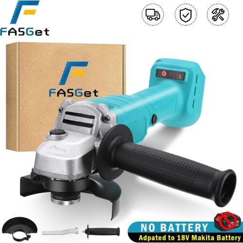 125/100mm 4 Speed Brushless Electric Angle Grinder Grinding Machine Cordless DIY Woodworking Power Tool For 18V Makita Battery