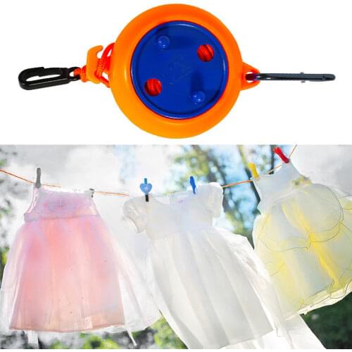 Household Single Rope Camping Drying Rack Indoor Outdoor Hanging Laundry Adjustable Length Retractable Clothesline Space Saving