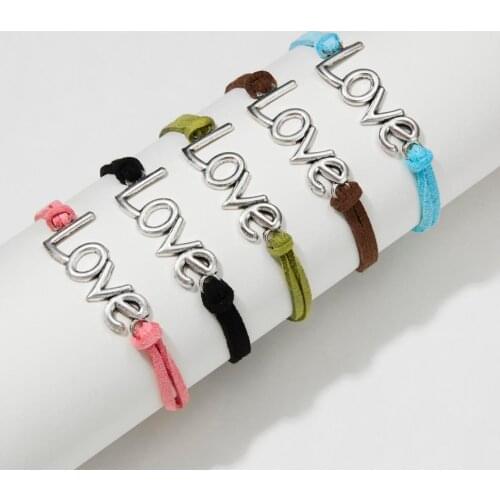 Handmade Vintage Love Infinite "8" Note Skull Pendant Weaving Rope Chain Bracelet With Make A Wish Cardboard