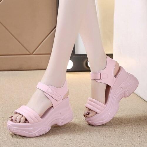 Increasing Height Shoes Clear Heels Cross-Shoes Beige Heeled Sandals Clogs Wedge 2021 Womens Black Sports Thick Platform Comfor