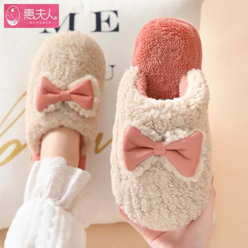 Slippers Women 2020 Womens Fur Slippers Winter floor Shoes Big Size Home Slipper Plush Women Indoor Warm Fluffy Cotton Shoes