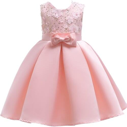 Girls Party Dresses Kids Sleeveless 3D Flower Dress for Wedding Birthday Ball Fashion Girls Dress