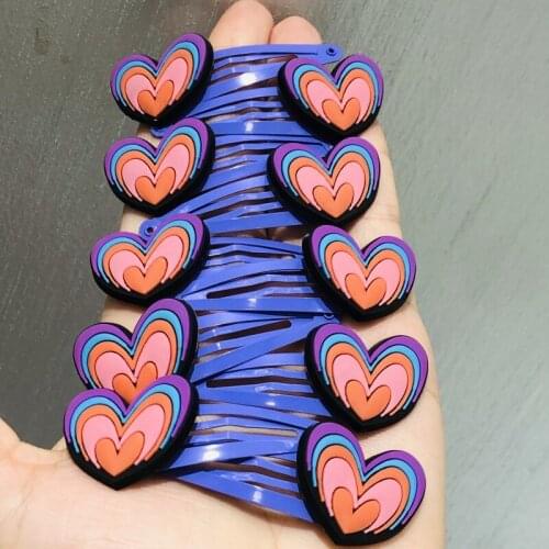 10Pcs/set Cute Heart-shaped Children Hair clip Girls Sweet Hair Ornament Hairpins Barrette Headband Hair Accessories