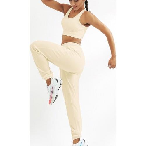 2021 Cotton Fashion Bra Pants Women Casual Tracksuit Autumn Winter Fitness 2 Piece Suit Running Yoga Training Set Sport Gymwear