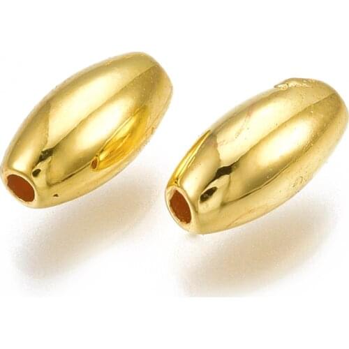 500pcs Golden Oval CCB Plastic Beads 8x4mm for jewelry making bracelet necklace accessories hole: 1mm