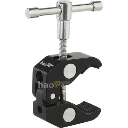 Haoge Large Super Clamp with 1/4" 3/8" Screw Thread for LCD Monitor DSLR Camera DV Tripod