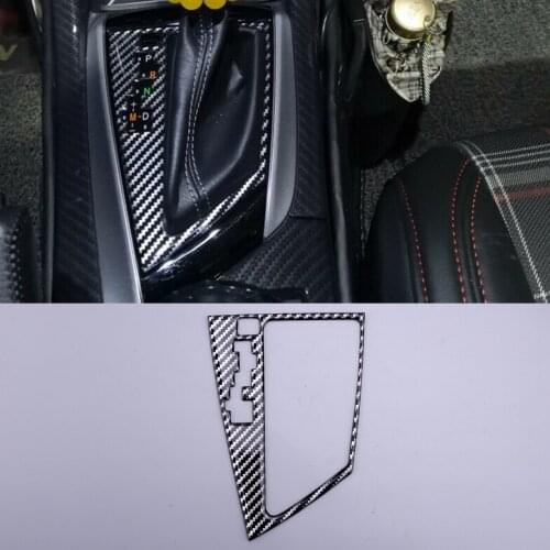 Carbon Fiber Central Console Gear Shift Panel Trim Cover Frame Fit For Toyota Corolla 2014 2015 2016 2017 Left Hand Drive