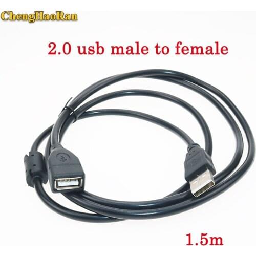 ChengHaoRan USB 2.0 Male to Female USB Cable 1.5m Extender Cord Wire Data Sync Extension Cable