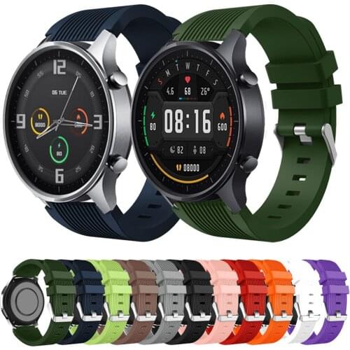 For Xiaomi Smart Watch Color Strap 22mm watch band Silicone Strap Bracelet For Mi Watch Color／Huami Amazfit GTR 2 Watchbands