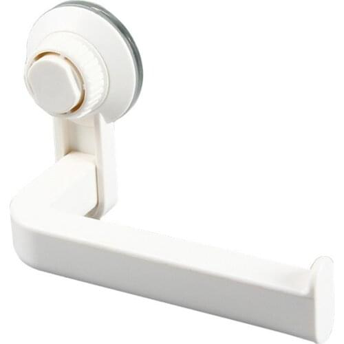 Mrosaa Paper Holders Suction Cup Paper Rack Toilet Roll Paper Tissue Holder Wall Mounted Paper Towel Hanger Bathroom Supplies