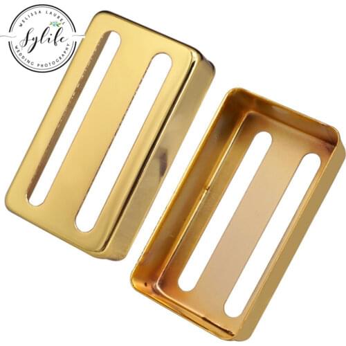 Two-line Gold Metal Copper Lid Open Pickup Cover for Electric Guitar Pickup