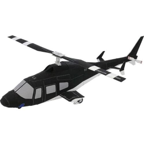 Double-leaf Helicopter 3D Paper Model DIY Puzzle Hand-made Airplane Origami Toy