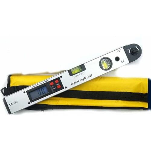 Electronic Digital Protractor Angle Finder Meter 225 degree Dual Spirit Bubble Level Measuring Gauge LCD Blue Backlight Display