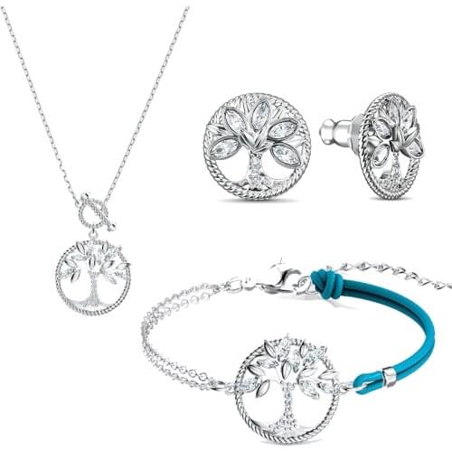 Fashion Ladies Jewelry World Tree Set Jewelry Set Ladies Earrings Necklaces and Bracelets Fashion Jewelry