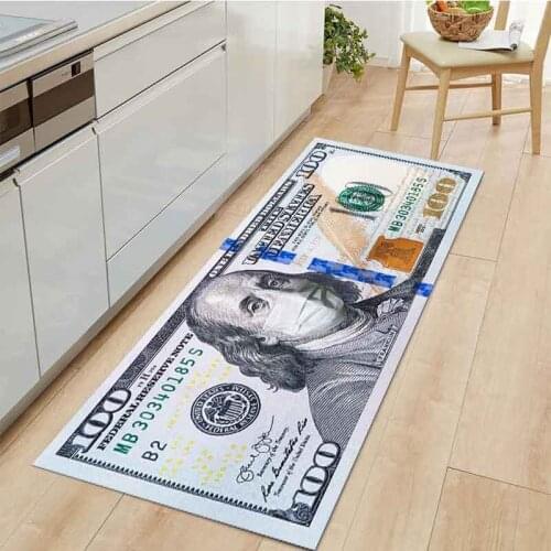 Modern Home Decor Entrance Doormat Dollar Printed Kitchen Mat Anti-Slip Bathroom Carpet Living Room Personalized Area Rugs