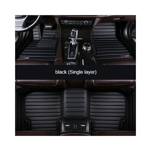 Custom leather car floor mat For Ssangyong all model actyon kyron rexton w chairman korando tivolan rodius musso sport car acces