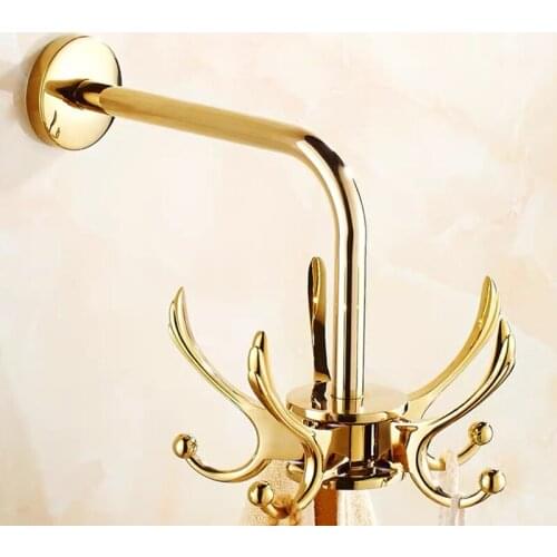 WZLY Bathroom Hooks Brushed Nickel/Chrome Zinc Alloy Nail-Perforate Fashion Rotate Towel Hooks Coat Hat Hook Hardware Robe Hooks