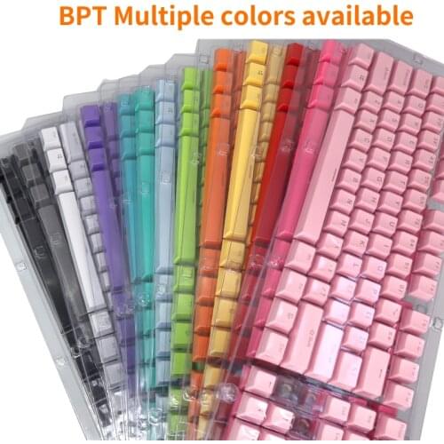 Mechanical Keyboard Keycaps PBT OEM Profile Double Shot Transparent Backlit 104 Keys for 61 68 87 Layout Mini Keyboard