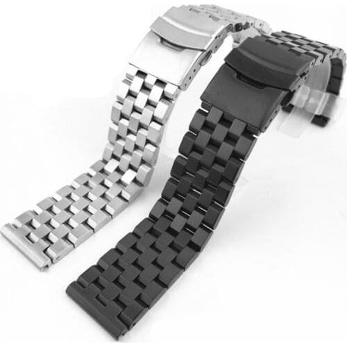 Metal Watch Band Premium Solid Stainless Steel Watch Bracelet Straps Men Women Black Silver WristBand 26mm 24mm 22mm 20mm 18mm