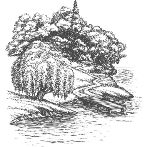 Landscape Silicone Clear Seal Stamp DIY Scrapbooking Embossing Photo Album Decorative Paper Card