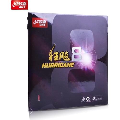 DHS Hurricane 8 Table Tennis Rubber Sheet Ping Pong Rubber NEW Pips-In H8 Ping Pong racket rubber quick-attack with loop