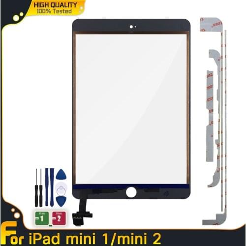 Touch For iPad Mini 2 A1489 A1490 Touch Screen Digitizer Assembly Panel Replacement With Key Button +Tool For iPad mini 2 A1489