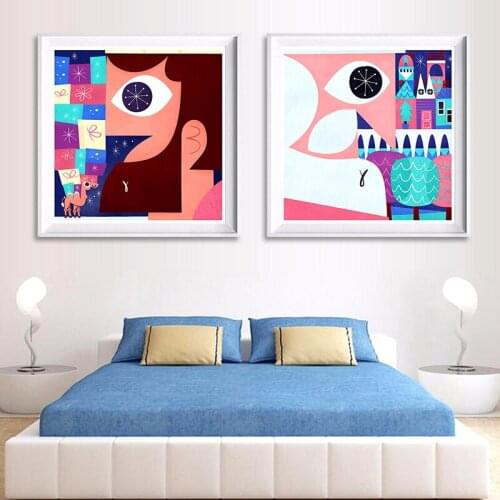Modern Cartoon Design Canvas Art Print Poster A4 Art Print Poster Wall Pictures Living Room Canvas Painting Wall Home Decor