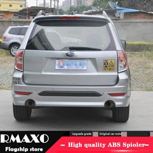 For SUBARU Forester Spoiler 2009-2012 With Light High Quality ABS Material Car Rear Wing Primer Color Rear Spoiler