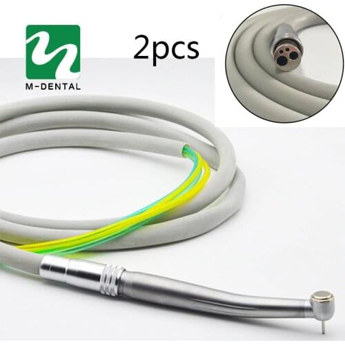 2pcs/pack Dental 4 Holes handpiece Hose Tube with Connector for High Speed handpiece Dentistry Material Free Shipping