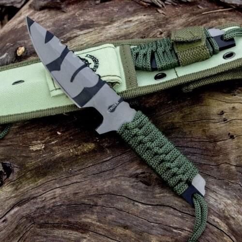 Outdoor High Hardness Fixed Blade knife Tactical Military Self Defense Survival Straight Knife Hunting Camping Knives