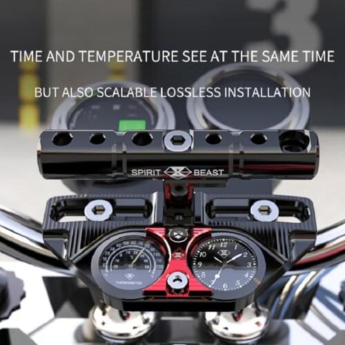 Spirit Beast Universal Motorcycle Multi-function Bracket Accessories Clock-watch Handlebar Compression Code Extension Rod