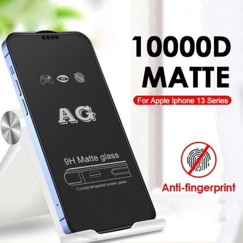 Anti-fingerprint 9H Tempered Glass For Iphone Aifon 13 pro max mini 9D Full Glue Matte Frosted Screen Protector Film Guard Cover