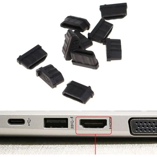 10pcs Protective Cover Rubber Covers Dust Cap For HDMI Female Dust Plug