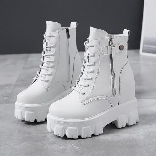 Inner increase Martin boots womens 2020 autumn and winter new wild small thick-soled handsome British style thin short boots