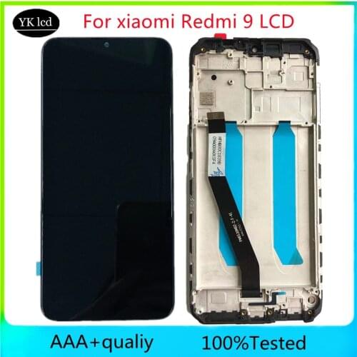 6.53" Original New For Xiaomi Redmi 9 M2004J19G LCD Display Screen+Touch Screen Digitizer Frame Assembly For Redmi 9