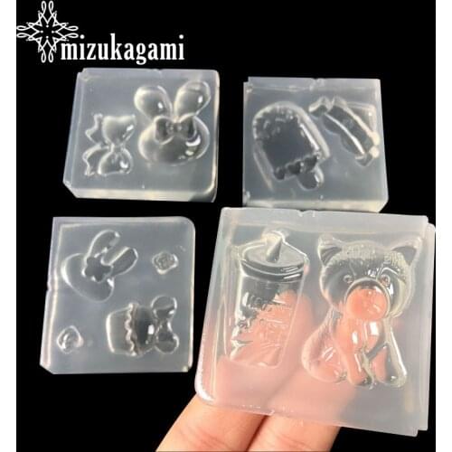 1pcs UV Resin Jewelry Liquid Silicone Mold Bowknot Popsicle animal Resin Charms Mold For DIY Intersperse Decorate Making Jewelry