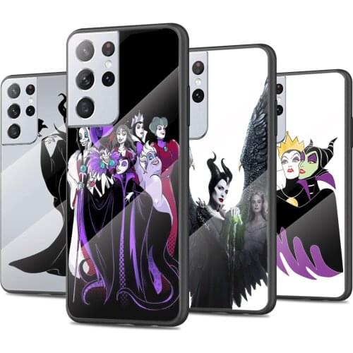 The witch maleficent Tempered Glass Cover For Samsung Galaxy S21 Plus Ultra M21 M31 M51 A52 A72 Phone Case Coque