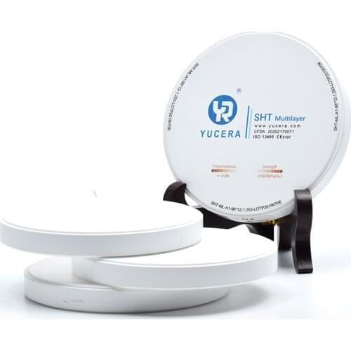 Hot Sale Open CAD CAM System 12mm SHT Zirconium Multilayer Blanks For Milling Machine