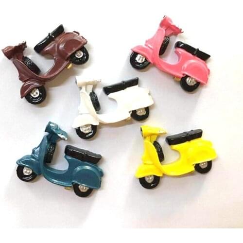 Motorcycle refrigerator stickers three-dimensional resin tape magnetic stickers pink white blue brown stickers