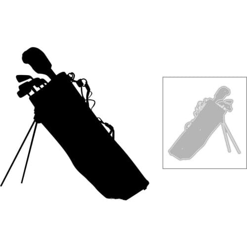 2020 New Hot DIY Sports Mould Golf Club Ball Cue Support Silhouette Metal Cutting Dies and For Scrapbooking Foil Crafts No Stamp