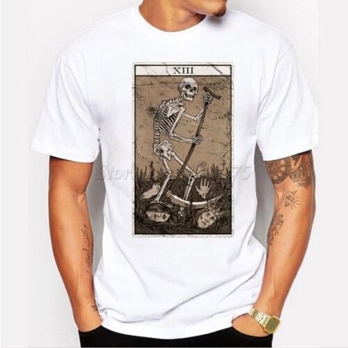 2019 New Arrival Mens Horror Skull Printed T shirt Cool Tops Short Sleeve Hipster Tees