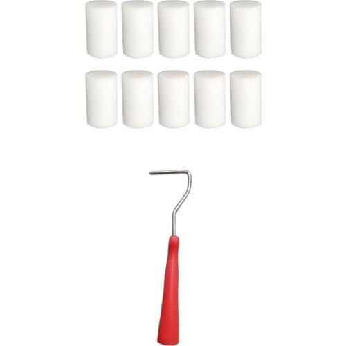 Foam Sponge Painting Roller Brushes Kit 10x Covers Household Art Drawing