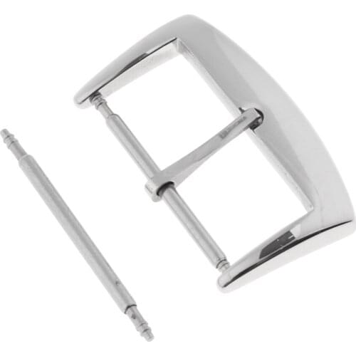 High Polished Solid Stainless Steel Watch Band Clasps Watch Strap Pin Buckle Repair Replacement Parts,16mm / 20mm