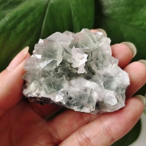 Natural window frame fluorite mine mark specimen with natural energy healing stonesFeng Shui Decoration for Home