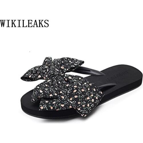 Black Flip Flops Women Indoor Slippers for Women Casual Home Slippers Flat Shoes Women Pink Women Vulcanize Shoes Butterfly-knot